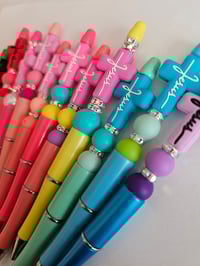 Image 1 of Jesus, Cross Beaded Pens 