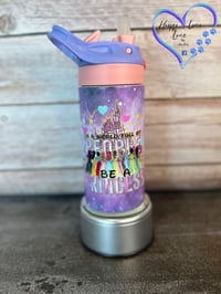 Image 5 of 12oz In a World of People be a Princess Flip Lid Children's Tumbler