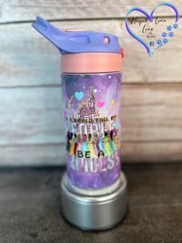 Image 6 of 12oz In a World of People be a Princess Flip Lid Children's Tumbler