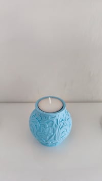 Image 1 of 3D Printed Decorative Candle or Tee Lite Holder – Modern Elegance in Every Glow!