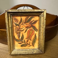 Image 1 of A Fall Fraktur ~ Antiques and Bits ~  5.5" x 4.5"