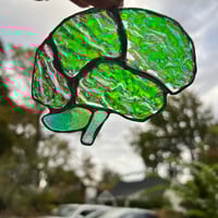 Image 3 of Light pink / green dichroic brain 