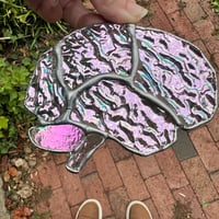 Image 1 of Light pink / green dichroic brain 