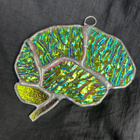 Image 1 of Green / magenta dichroic glass brain 