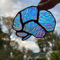 Image 5 of Dichroic orange/blue/multicolor glass brain
