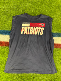 Image 1 of Player Worn Sleeves Cut Patriots Tee