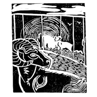  dos carneros - relief print