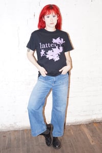 Image 1 of FLORAL TEE (PURPLE INK)