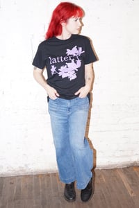 Image 2 of FLORAL TEE (PURPLE INK)