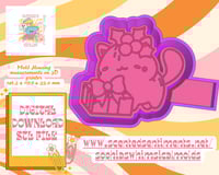 Image 2 of Cute Christmas Kitten Mold|Housing Mold Maker STL File for Freshies|Candle|Aroma Beads|Freshie Mold