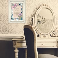 Image 2 of Goethe Quote Print: Linen look Collage, Country Home Decor