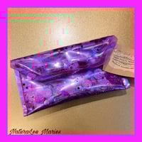 Image 1 of Purple Vinyl Holographic Glitter Sequins Small Clutch