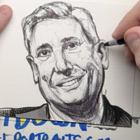 Image 5 of “The Strategist” — David Sacks Ink Portrait (6×9)