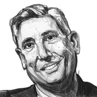 Image 1 of “The Strategist” — David Sacks Ink Portrait (6×9)