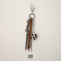Image 1 of B&W CHECKERED CHARM 1 - Preorder