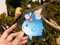 Image 2 of tropical chiikawa sunfish suncatcher sticker