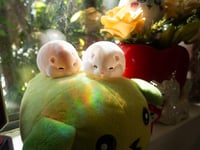 Image 5 of tropical chiikawa sunfish suncatcher sticker