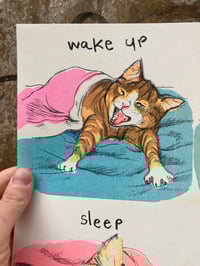 Image 2 of Wake up, Hustle, Sleep, Repeat -  Risograph Poster