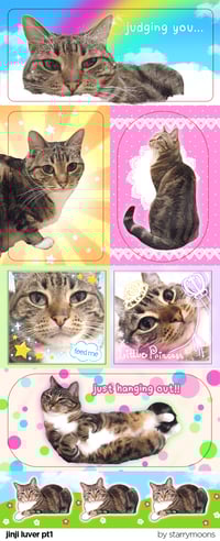 Image 4 of jinji luver pt1 holo glitter kira kira sticker sheet