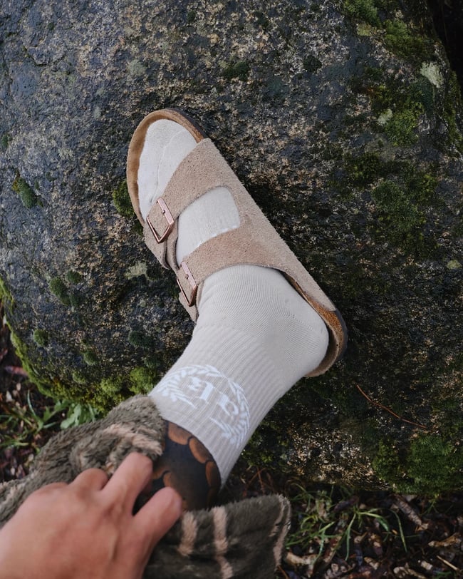 Laurel Crew Socks Taupe