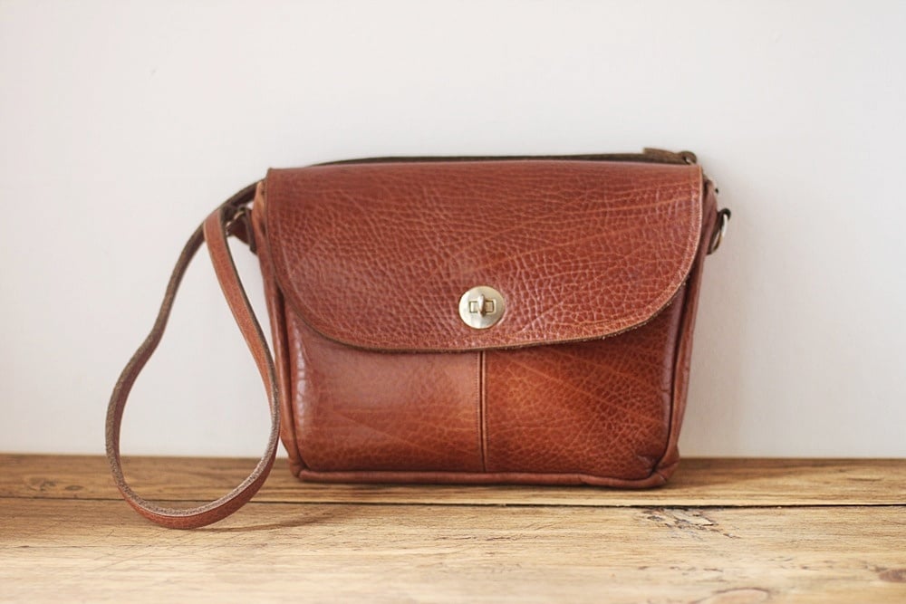 Image of NEW! 1970s leather satchel bag {SOLD}