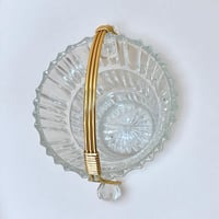 Image 6 of Seau à glaçons en verre rétro et anses dorées - seau à glace vintage 1960