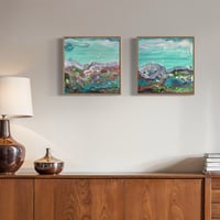 Image 2 of Coastal study no.62, diptych - 43x43cm each, FRAMED
