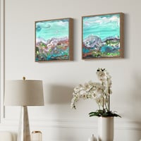 Image 3 of Coastal study no.62, diptych - 43x43cm each, FRAMED