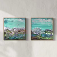 Image 1 of Coastal study no.62, diptych - 43x43cm each, FRAMED