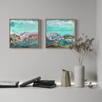 Image 4 of Coastal study no.62, diptych - 43x43cm each, FRAMED