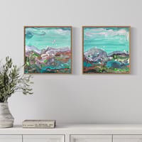 Image 5 of Coastal study no.62, diptych - 43x43cm each, FRAMED