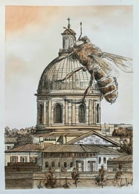 Image 2 of The Bee on the Chapel of La Grave (Original Work)