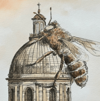 Image 3 of The Bee on the Chapel of La Grave (Original Work)