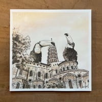 Image 2 of The Toucans and the Basilica of Saint-Sernin (Original work)