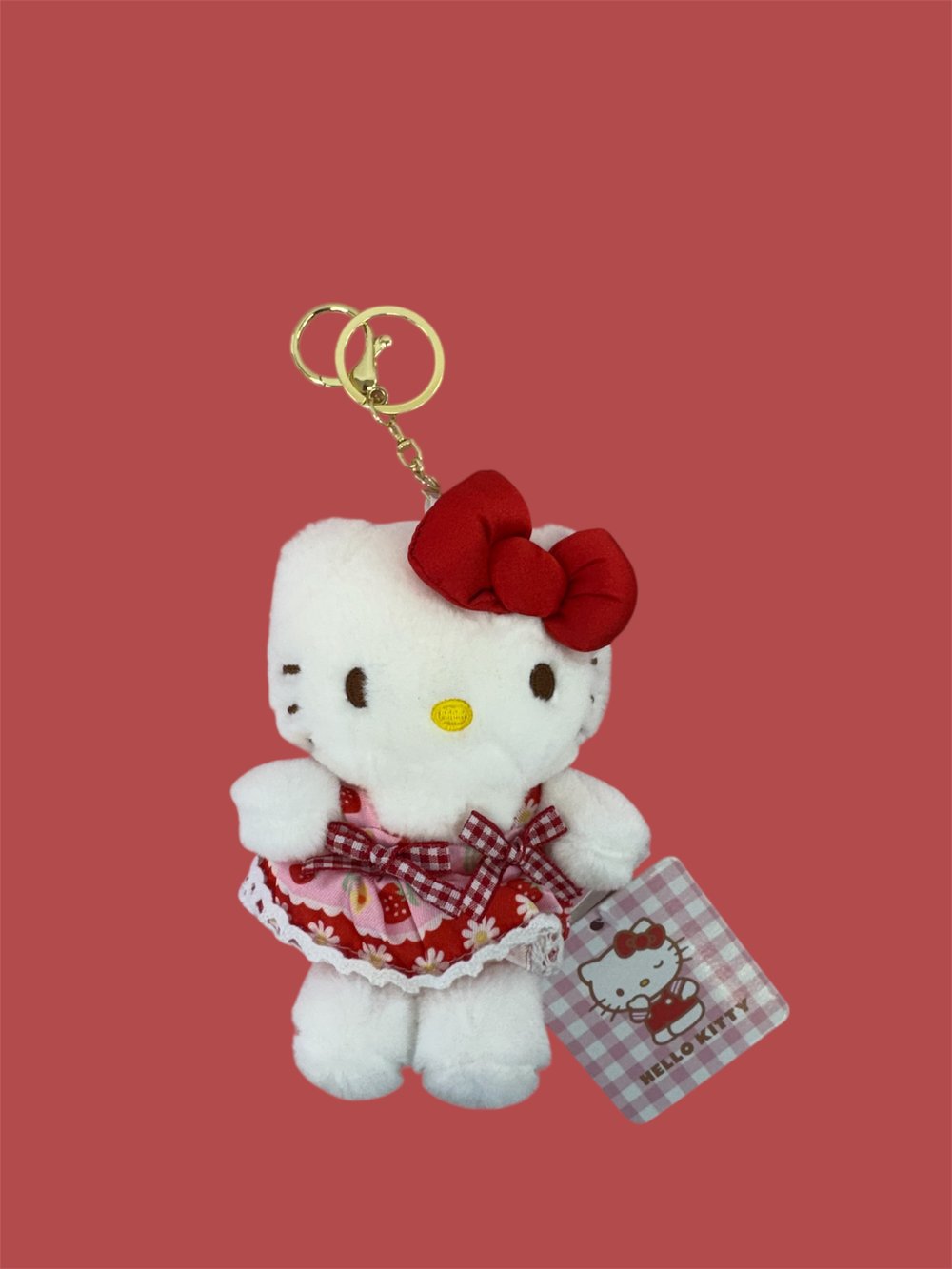 Image of Hello Kitty Plush Keyring 😻 🍓 