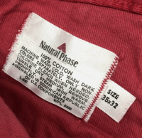 Image 2 of Vintage J.H. Breakers by Thomson Red Straight Leg Jeans Size 35/30 (35/32) Mens 10522