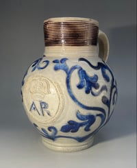 Image 1 of Eighteenth Century Queen Anne Westerwald ‘AR’ Jug; c.1710.