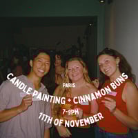 Image 1 of Candle Painting + Cinnamon Buns, 11th of November, 7-9pm Paris