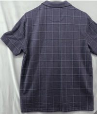 Image 3 of Van Heusen Short Sleeve Purple Collar Knit Polo Size M Mens Casual Wear10204