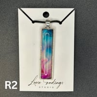 Image 2 of Painted Rectangle Cabochon Pendants