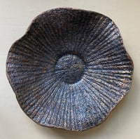 Image 1 of Charming Wavy Paper Mache Bowl in Shades of Bronze