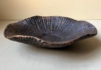 Image 2 of Charming Wavy Paper Mache Bowl in Shades of Bronze