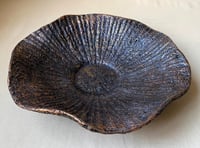 Image 3 of Charming Wavy Paper Mache Bowl in Shades of Bronze