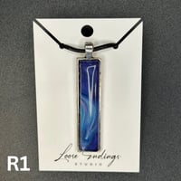 Image 1 of Painted Rectangle Cabochon Pendants