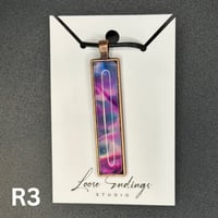 Image 3 of Painted Rectangle Cabochon Pendants