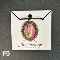 Image 5 of Painted Filigree Cabochon Pendants