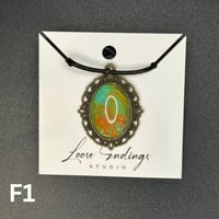 Image 1 of Painted Filigree Cabochon Pendants