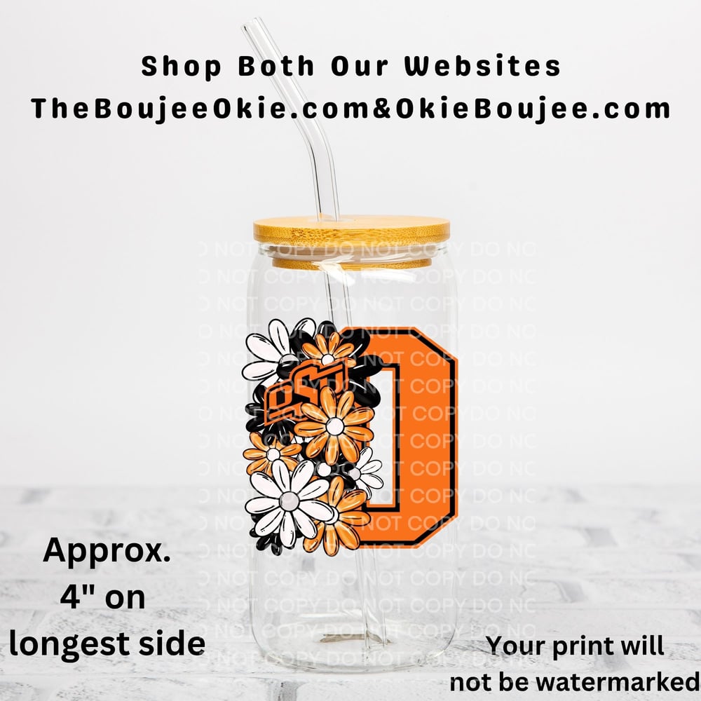 Image of Oklahoma State Cowboys OSU Football Uv Dtf Wrap or Choice of 2 Decals