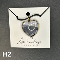 Image 2 of Painted Heart Cabochon Pendants