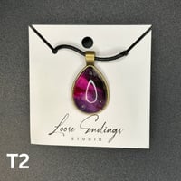 Image 2 of Painted Teardrop Cabochon Pendants